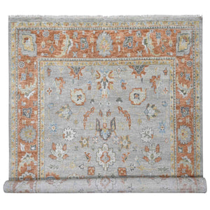 11'10"x14'9" Tan Color, Oushak Design, Supple Collection Thick and Plush, Soft Wool Hand Knotted, Oversized Oriental Rug FWR504156