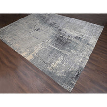 Load image into Gallery viewer, 14&#39;x18&#39; Taupe, Abstract With Mosaic Design Dense Weave, Wool And Silk Hand Knotted, Oversized Persian Knot Oriental Rug FWR504186