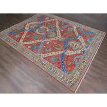 Load image into Gallery viewer, 12&#39;x14&#39;10&quot; Coral Red, Heriz with All Over Design, Supple Collection Thick and Plush, Soft Wool Hand Knotted, Oversized Oriental Rug FWR504216