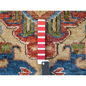 12'x14'10" Coral Red, Heriz with All Over Design, Supple Collection Thick and Plush, Soft Wool Hand Knotted, Oversized Oriental Rug FWR504216