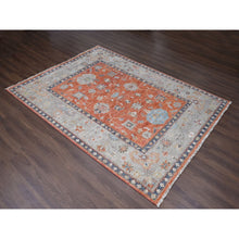 Load image into Gallery viewer, 8&#39;10&quot;x11&#39;10&quot; Burnt Orange, Hand Knotted Oushak Design, Supple Collection Thick and Plush, Extra Soft Wool Oriental Rug FWR504282