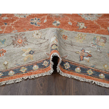 Load image into Gallery viewer, 8&#39;10&quot;x11&#39;10&quot; Burnt Orange, Hand Knotted Oushak Design, Supple Collection Thick and Plush, Extra Soft Wool Oriental Rug FWR504282