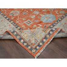 Load image into Gallery viewer, 8&#39;10&quot;x11&#39;10&quot; Burnt Orange, Hand Knotted Oushak Design, Supple Collection Thick and Plush, Extra Soft Wool Oriental Rug FWR504282
