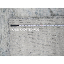 Load image into Gallery viewer, 8&#39;x9&#39;10&quot; Ivory With Light Gray, Thick &amp; Plush, Moroccan Weave, Contemporary Design, Soft &amp; Handspun Wool Hand Knotted Oriental Rug FWR504546