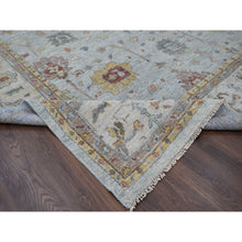Load image into Gallery viewer, 14&#39;x17&#39;9&quot; Light Gray, Oushak Design, Supple Collection Thick And Plush, Hand Knotted, Pure Wool, Oversized Oriental Rug FWR504588