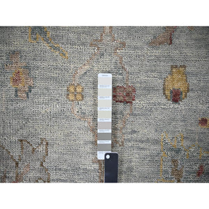 14'x17'9" Light Gray, Oushak Design, Supple Collection Thick And Plush, Hand Knotted, Pure Wool, Oversized Oriental Rug FWR504588