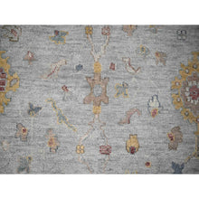 Load image into Gallery viewer, 14&#39;x17&#39;9&quot; Light Gray, Oushak Design, Supple Collection Thick And Plush, Hand Knotted, Pure Wool, Oversized Oriental Rug FWR504588