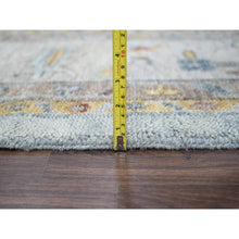 Load image into Gallery viewer, 14&#39;x17&#39;9&quot; Light Gray, Oushak Design, Supple Collection Thick And Plush, Hand Knotted, Pure Wool, Oversized Oriental Rug FWR504588