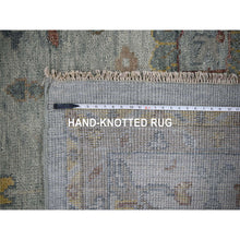 Load image into Gallery viewer, 14&#39;x17&#39;9&quot; Light Gray, Oushak Design, Supple Collection Thick And Plush, Hand Knotted, Pure Wool, Oversized Oriental Rug FWR504588