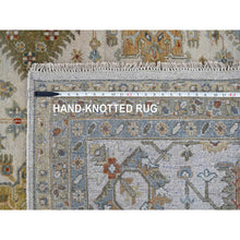 Load image into Gallery viewer, 11&#39;10&quot;x17&#39;10&quot; Ivory And Gray, Pure Wool Hand Knotted, Karajeh Design With Tribal Medallions, Oversized Oriental Rug FWR504702