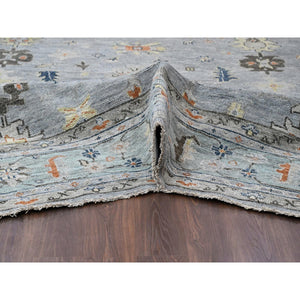 14'x17'9" Light Gray, Oushak Design, Supple Collection Thick And Plush, Extra Soft Wool, Hand Knotted, Oversized Oriental Rug FWR504774