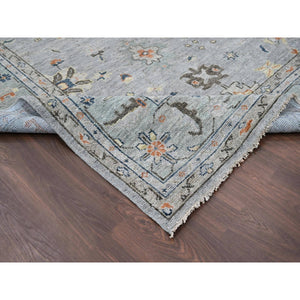 14'x17'9" Light Gray, Oushak Design, Supple Collection Thick And Plush, Extra Soft Wool, Hand Knotted, Oversized Oriental Rug FWR504774