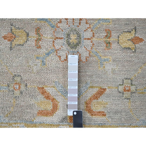 14'x18'1" Light Gray, Oushak Design, Supple Collection Thick And Plush, Soft Wool Hand Knotted, Oversized Oriental Rug FWR504780