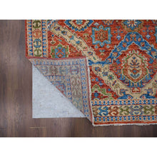 Load image into Gallery viewer, 8&#39;x9&#39;10&quot; Coral Red, Heriz With All Over Design, Supple Collection Hand Knotted, Thick And Plush, Soft Wool Oriental Rug FWR504834
