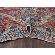 Load image into Gallery viewer, 8&#39;x9&#39;10&quot; Coral Red, Heriz With All Over Design, Supple Collection Hand Knotted, Thick And Plush, Soft Wool Oriental Rug FWR504834