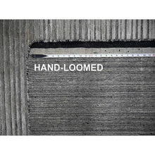 Load image into Gallery viewer, 10&#39;x14&#39; Taupe, Modern Textured And Variegated Line Design, Wool And Plant Based Silk, Hand Loomed, Oriental Rug FWR504990