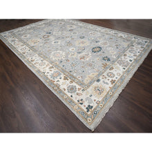 Load image into Gallery viewer, 12&#39;x17&#39;10&quot; Light Gray, Oushak with All Over Design Supple Collection, Thick and Plush, Extra Soft Wool, Hand Knotted, Oversized Oriental Rug FWR505122