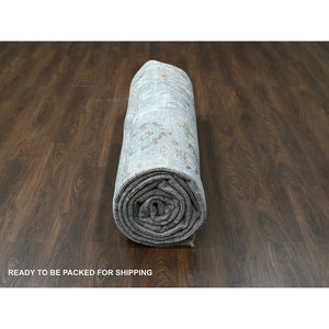12'x17'10" Light Gray, Oushak with All Over Design Supple Collection, Thick and Plush, Extra Soft Wool, Hand Knotted, Oversized Oriental Rug FWR505122