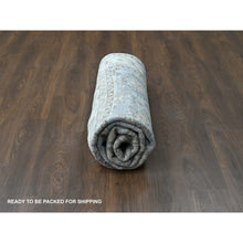 Load image into Gallery viewer, 8&#39;x8&#39; Gray And Ivory, Karajeh Design With Geometric Medallion, Natural Wool, Square Oriental Rug FWR505230