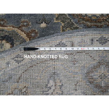 Load image into Gallery viewer, 8&#39;x8&#39; Silver Blue, Supple Collection Plush And Lush, Natural Wool Hand Knotted, Oushak Design, Round Oriental Rug FWR505338