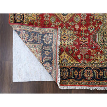 Load image into Gallery viewer, 4&#39;1&quot;x6&#39; Red And Black, Karajeh Design, Organic Wool, Hand Knotted, Oriental Rug FWR505566
