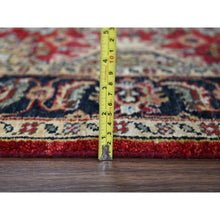 Load image into Gallery viewer, 4&#39;1&quot;x6&#39; Red And Black, Karajeh Design, Organic Wool, Hand Knotted, Oriental Rug FWR505566