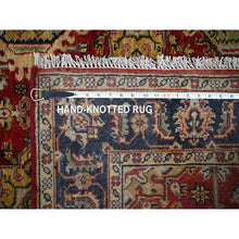 Load image into Gallery viewer, 4&#39;1&quot;x6&#39; Red And Black, Karajeh Design, Organic Wool, Hand Knotted, Oriental Rug FWR505566