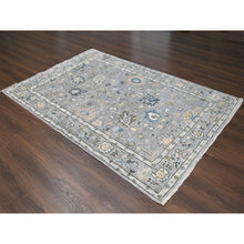 Load image into Gallery viewer, 6&#39;2&quot;x9&#39; Gray With Pop Of Color, Oushak Design, Plush And Lush Supple Collection, Soft Wool Hand Knotted, Oriental Rug FWR505602