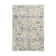 Load image into Gallery viewer, 5&#39;10&quot;x8&#39;10&quot; Ivory, Pure Wool, Soft Pile, Natural Dyes, Hand Knotted, Mahal Design, Supple Collection, Oushak Oriental Rug FWR505710