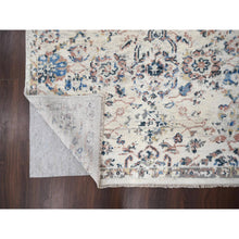 Load image into Gallery viewer, 5&#39;10&quot;x8&#39;10&quot; Ivory, Pure Wool, Soft Pile, Natural Dyes, Hand Knotted, Mahal Design, Supple Collection, Oushak Oriental Rug FWR505710