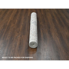 Load image into Gallery viewer, 5&#39;10&quot;x8&#39;10&quot; Ivory, Pure Wool, Soft Pile, Natural Dyes, Hand Knotted, Mahal Design, Supple Collection, Oushak Oriental Rug FWR505710