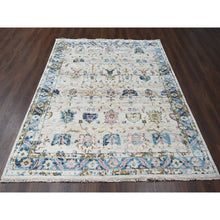Load image into Gallery viewer, 7&#39;10&quot;x9&#39;10&quot; Ivory, Hand Knotted, Soft And Vibrant Pile, Supple Collection, Pure Wool, Natural Dyes, Mahal Design, Oriental Rug FWR505758