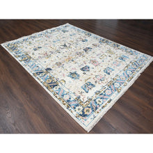 Load image into Gallery viewer, 7&#39;10&quot;x9&#39;10&quot; Ivory, Hand Knotted, Soft And Vibrant Pile, Supple Collection, Pure Wool, Natural Dyes, Mahal Design, Oriental Rug FWR505758