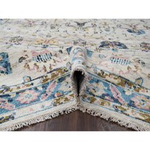 Load image into Gallery viewer, 7&#39;10&quot;x9&#39;10&quot; Ivory, Hand Knotted, Soft And Vibrant Pile, Supple Collection, Pure Wool, Natural Dyes, Mahal Design, Oriental Rug FWR505758
