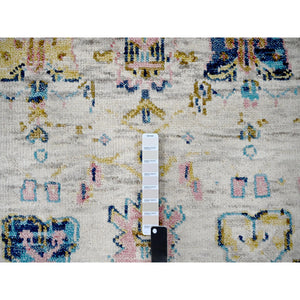 7'10"x9'10" Ivory, Hand Knotted, Soft And Vibrant Pile, Supple Collection, Pure Wool, Natural Dyes, Mahal Design, Oriental Rug FWR505758