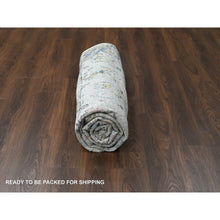 Load image into Gallery viewer, 7&#39;10&quot;x9&#39;10&quot; Ivory, Hand Knotted, Soft And Vibrant Pile, Supple Collection, Pure Wool, Natural Dyes, Mahal Design, Oriental Rug FWR505758