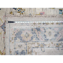 Load image into Gallery viewer, 7&#39;10&quot;x9&#39;10&quot; Ivory, Hand Knotted, Soft And Vibrant Pile, Supple Collection, Pure Wool, Natural Dyes, Mahal Design, Oriental Rug FWR505758