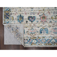 Load image into Gallery viewer, 7&#39;10&quot;x9&#39;10&quot; Egg Shell, Hand Knotted, Vegetable Dyes, Mahal Design, Supple Collection, Soft Pile, Organic Wool, Oriental Rug FWR505770