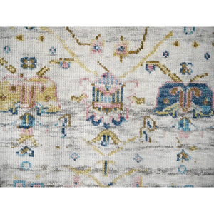 7'10"x9'10" Egg Shell, Hand Knotted, Vegetable Dyes, Mahal Design, Supple Collection, Soft Pile, Organic Wool, Oriental Rug FWR505770
