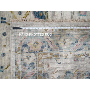 7'10"x9'10" Egg Shell, Hand Knotted, Vegetable Dyes, Mahal Design, Supple Collection, Soft Pile, Organic Wool, Oriental Rug FWR505770