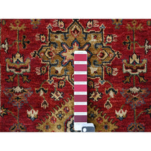 Load image into Gallery viewer, 2&#39;8&quot;x17&#39;10&quot; Red, Hand Knotted, Organic Wool, Karajeh Design, XL Runner, Soft to the Touch Pile Oriental Rug FWR505806