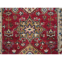Load image into Gallery viewer, 2&#39;8&quot;x17&#39;10&quot; Red, Hand Knotted, Organic Wool, Karajeh Design, XL Runner, Soft to the Touch Pile Oriental Rug FWR505806