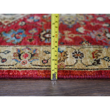 Load image into Gallery viewer, 2&#39;8&quot;x17&#39;10&quot; Red, Hand Knotted, Organic Wool, Karajeh Design, XL Runner, Soft to the Touch Pile Oriental Rug FWR505806