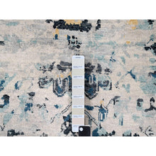 Load image into Gallery viewer, 8&#39;10&quot;x12&#39; Ivory And Blue, Hand Knotted, Densely Woven, Pure Wool, Erased Persian Serapi Heriz Design, Oriental Rug FWR505812