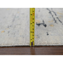 Load image into Gallery viewer, 8&#39;10&quot;x12&#39; Ivory And Blue, Hand Knotted, Densely Woven, Pure Wool, Erased Persian Serapi Heriz Design, Oriental Rug FWR505812