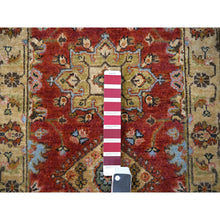 Load image into Gallery viewer, 2&#39;x3&#39; Red And Beige, Organic Wool, Karajeh Design,  Hand Knotted, Oriental Rug FWR505836