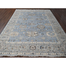 Load image into Gallery viewer, 11&#39;9&quot;x14&#39;10&quot; Silver Blue, Natural Wool Hand Knotted, Oushak Design, Supple Collection Plush and Lush, Oversized Oriental Rug FWR505944