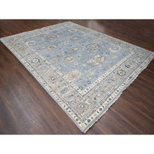 Load image into Gallery viewer, 11&#39;9&quot;x14&#39;10&quot; Silver Blue, Natural Wool Hand Knotted, Oushak Design, Supple Collection Plush and Lush, Oversized Oriental Rug FWR505944