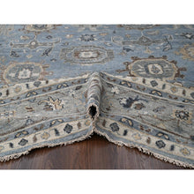 Load image into Gallery viewer, 11&#39;9&quot;x14&#39;10&quot; Silver Blue, Natural Wool Hand Knotted, Oushak Design, Supple Collection Plush and Lush, Oversized Oriental Rug FWR505944
