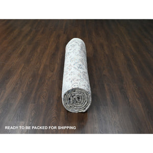 12'1"x14'9" Ivory 100% Wool, Soft And Plush Pile, Supple Collection, Natural Dyes, Hand Knotted, Mahal Design, Oversized Oriental Rug FWR505986
